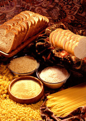 plate of healthy starchy foods